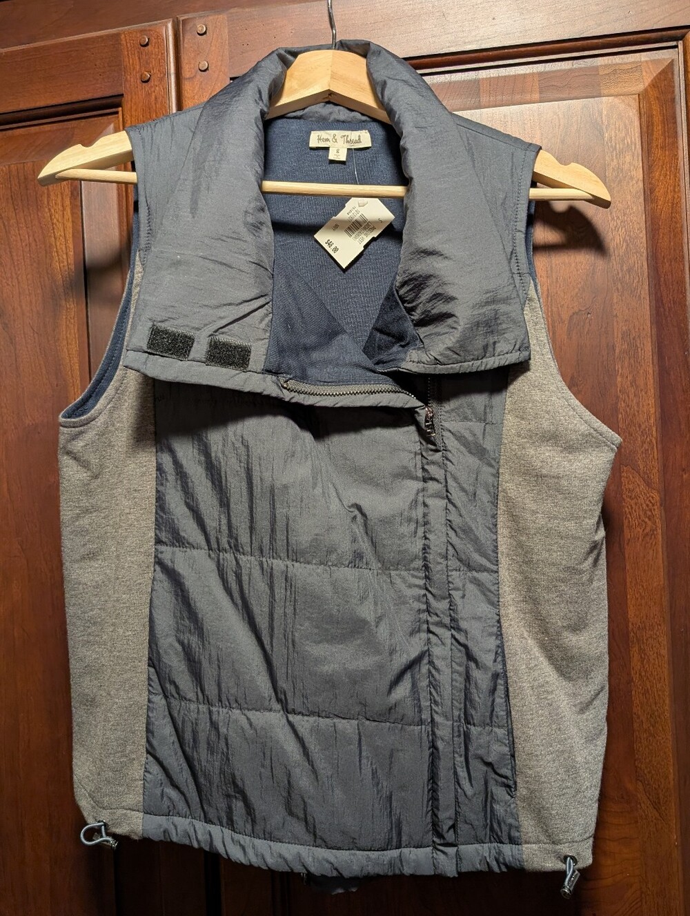 Hem & Thread Women's Gray Hybrid Vest